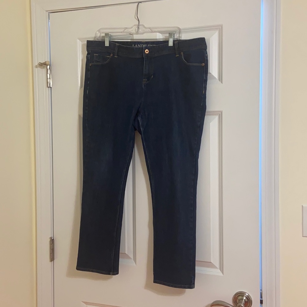 Lands' End Women's Dark Blue Jeans